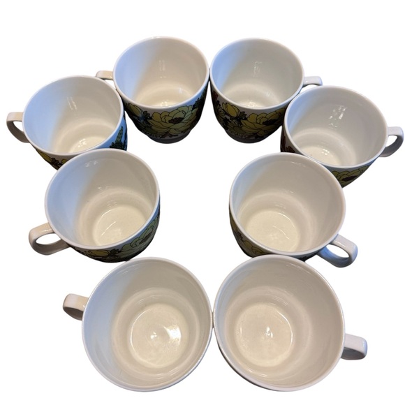 Vintage Mayflower Pattern Floral Cups by Grindley
England 1960s - Set of 8 - Picture 3 of 4